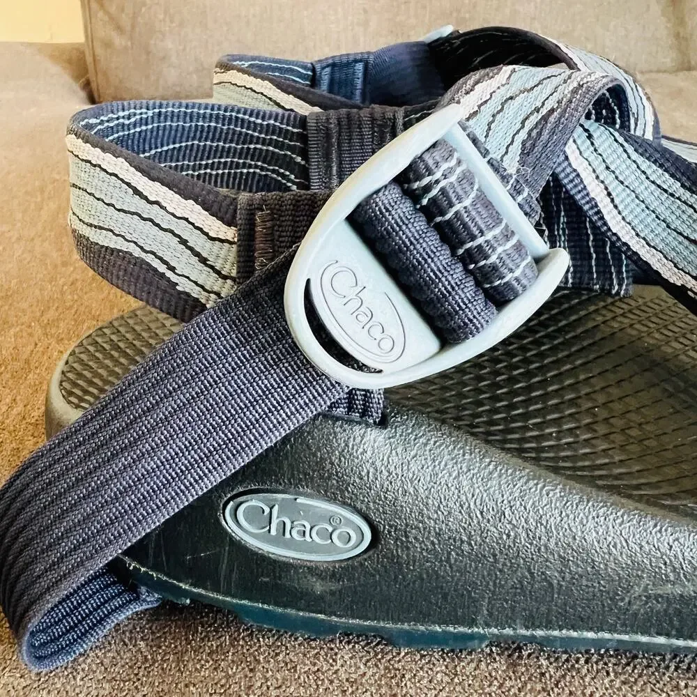 Chaco ZX/2 Cloud Sandals Womens 9 Est Black Gray Toe Loop Hiking Strappy